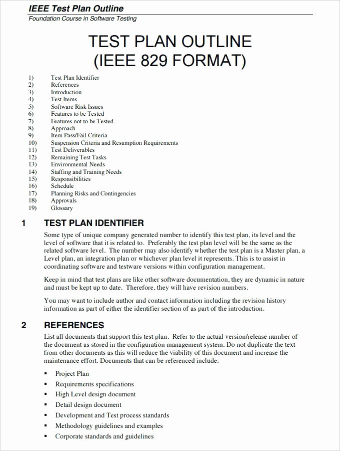 Software Test Plan Template Lovely Sample software Documentation Template – Rightarrow