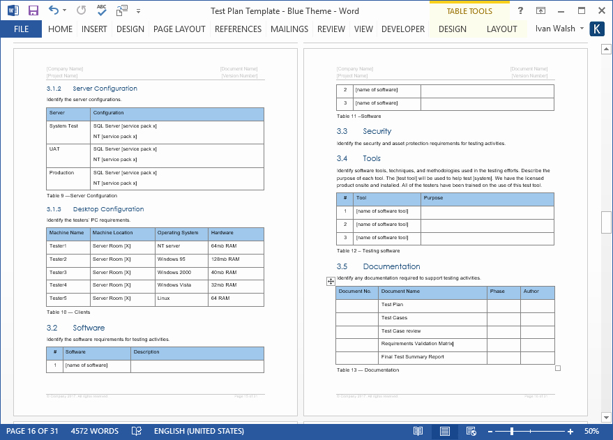 Software Testing Plan Template Unique Test Plan – Download Ms Word &amp; Excel Template