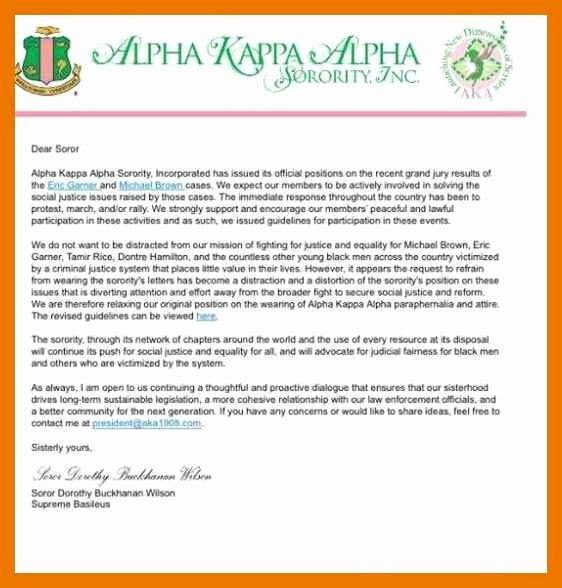 Sorority Letter Of Recommendation Beautiful 6 7 sorority Interest Letter