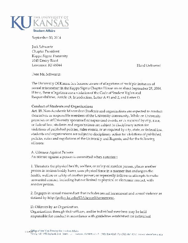 Sorority Letter Of Support New Kappa Sigma Interim Suspension Letter