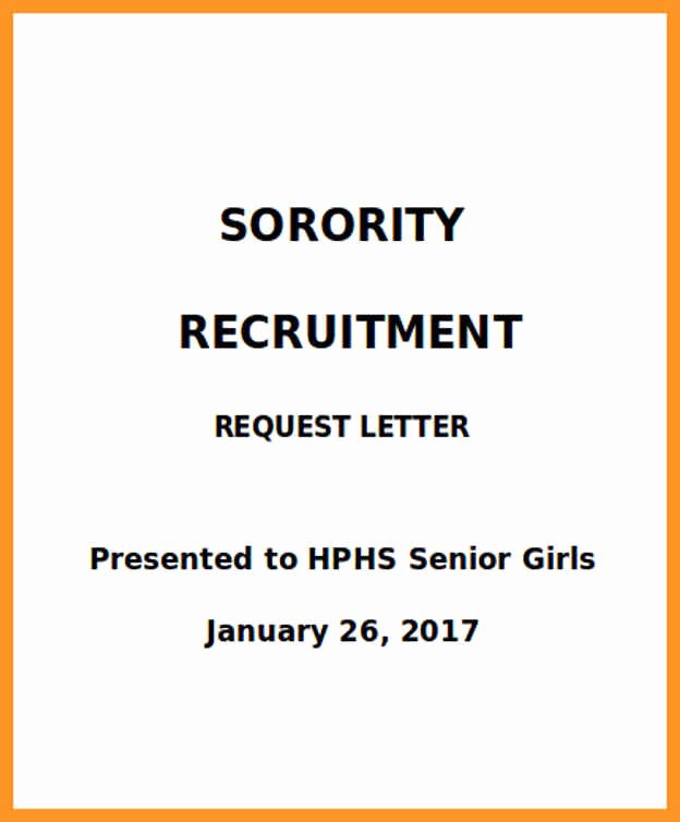 Sorority Recommendation Letter Sample Lovely Sample Interest Letter for sorority