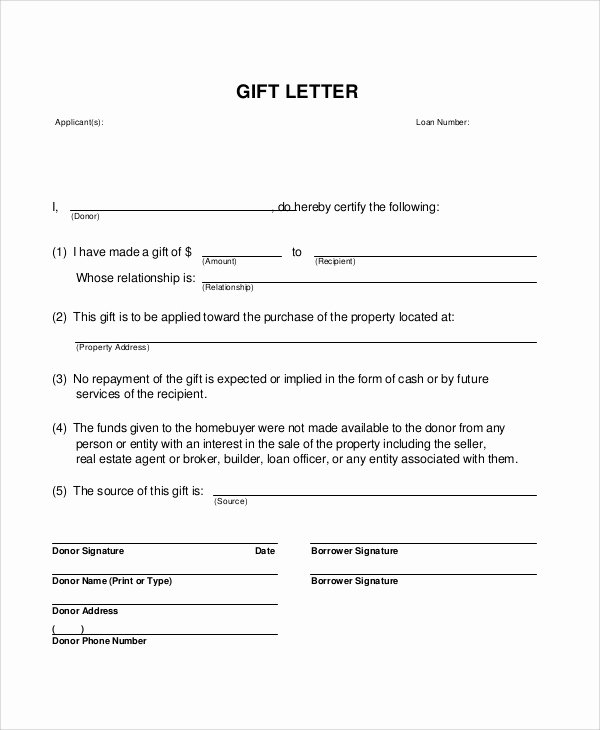 Source Of Funds Letter Template Unique 13 Sample Gift Letters Pdf Word