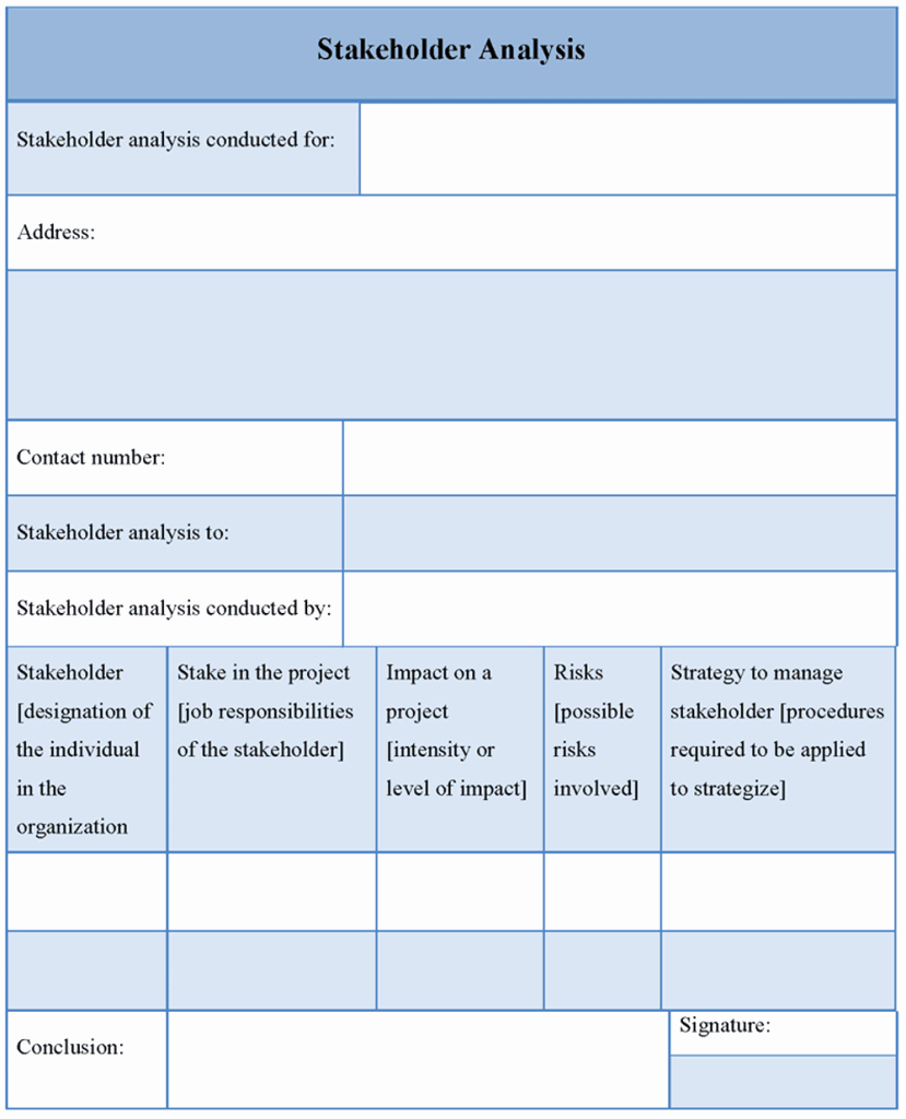 Stakeholder Management Plan Template Best Of Analysis Template for Stakeholder format Of Stakeholder