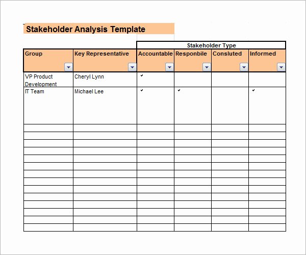 Stakeholder Management Plan Template Elegant Stakeholder Analysis Sample 10 Documents In Word Excel