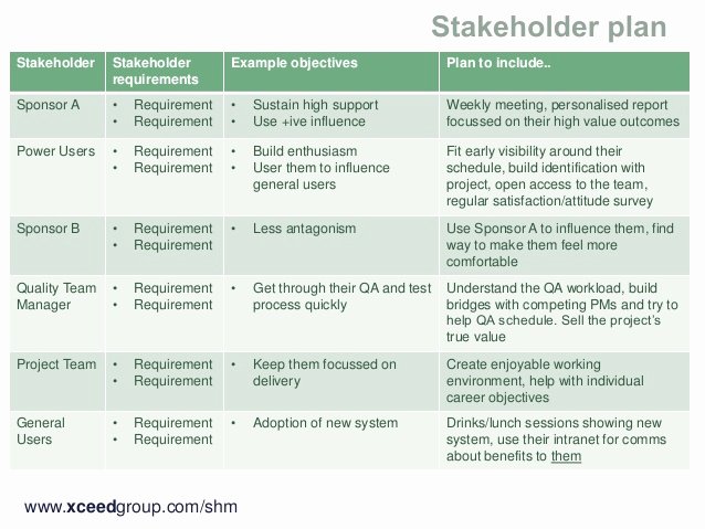 Stakeholder Management Plan Template Inspirational Stakeholder Management In A Matrix organisation 25th
