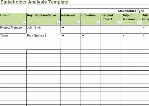 Stakeholders Management Plan Template Luxury Stakeholder Analysis Template Excel