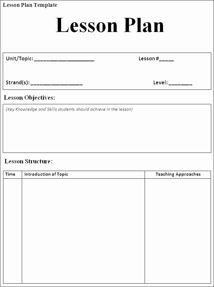 Standard Based Lesson Plan Template New Standard Lesson Plan Template Mon Core son Plan