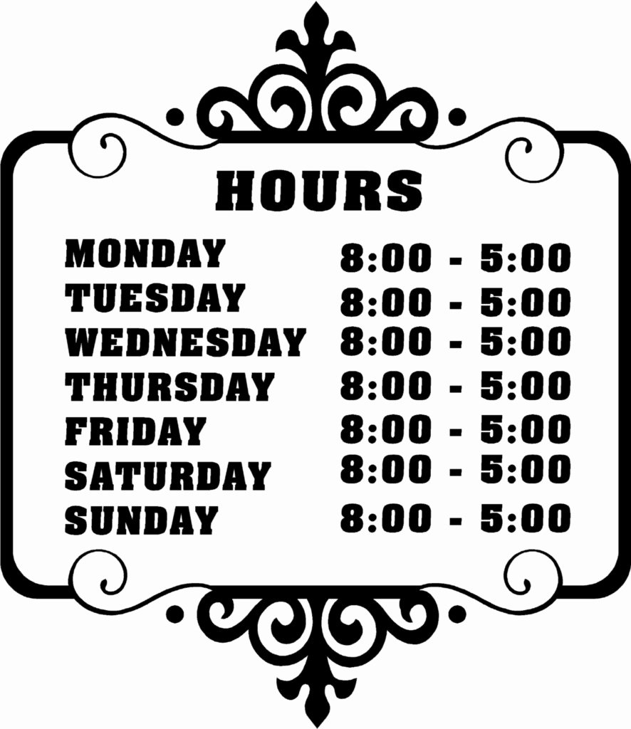 35 Store Hours Template Word Hamiltonplastering