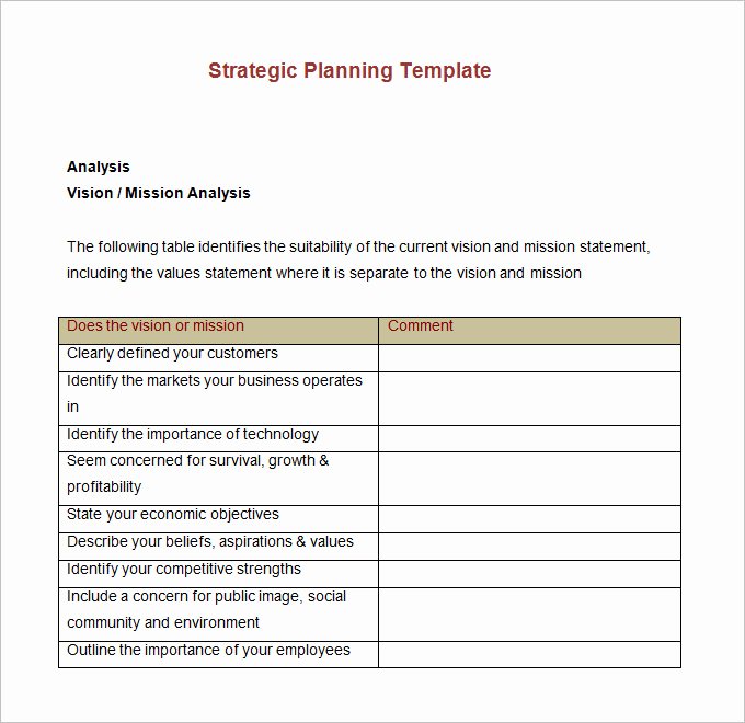 Strategic Account Plan Template Awesome Strategic Account Plan Template 8 Free Word Pdf