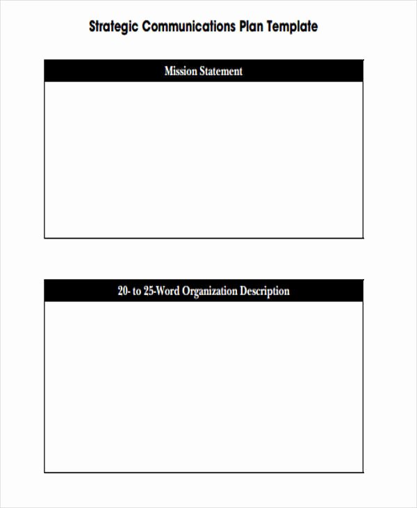 Strategic Communication Plan Template Best Of 40 Plan Templates &amp; Examples