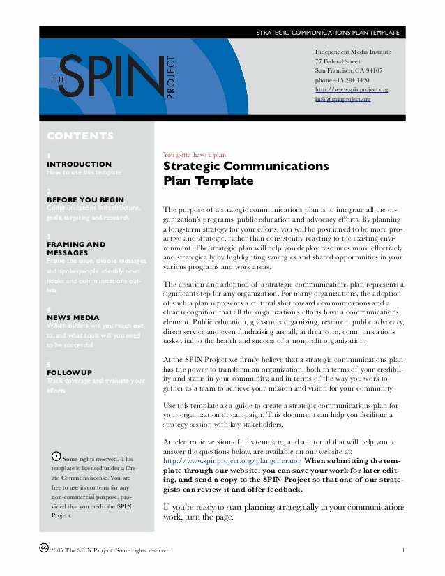 Strategic Communication Plan Template Unique Munication Strategy Template