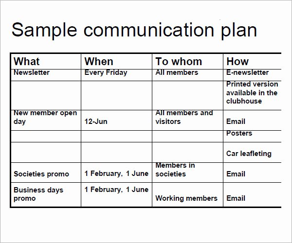 Strategic Communications Plan Template Luxury 16 Samples Of Munication Plan Templates Pdf Word
