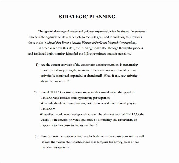 Strategic Plan Outline Template Awesome 28 Strategic Plan Templates Pdf Docs