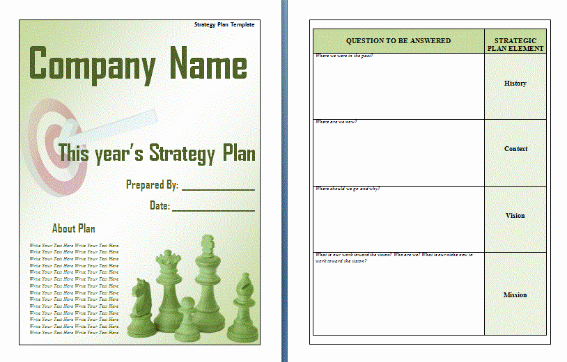 Strategy Plan Template Word Fresh Strategic Plan Template