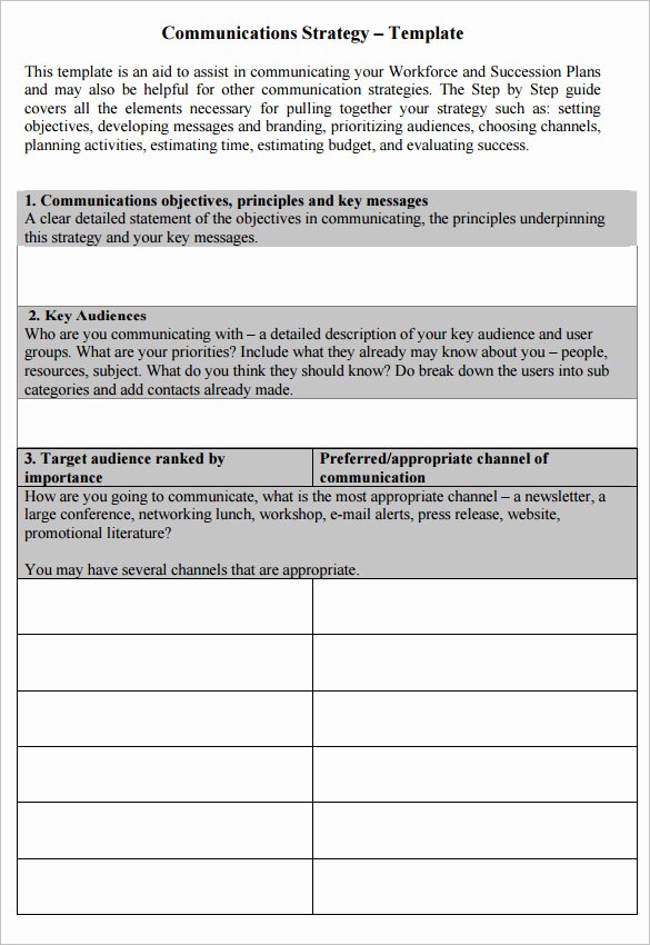 Strategy Plan Template Word Unique 10 Munication Strategy Templates Free Word Pdf