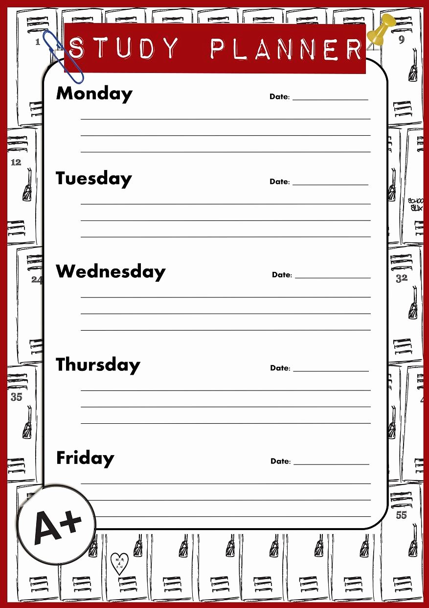 Study Plan Template for Students Fresh Scrapsister Free Retro Printable Shopping List