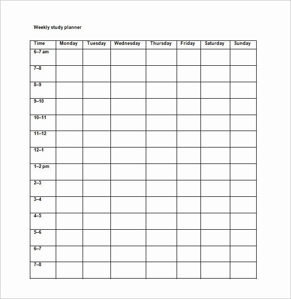 Study Plan Template for Students Lovely 18 Study Schedule Templates Pdf Doc