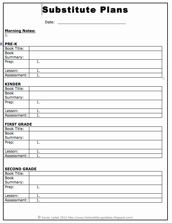 Substitute Teacher Plan Template Fresh Search Results for “lesson Template From Teacher to Sub