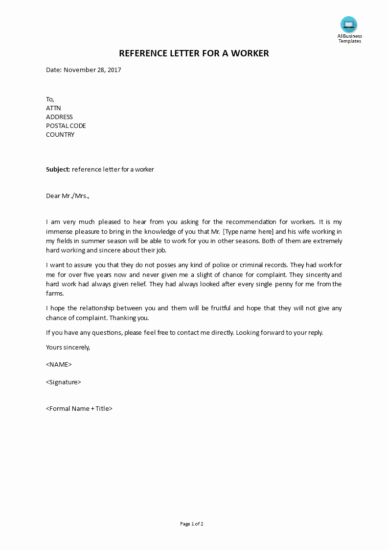 Support Letter Template for Missions Awesome Free Reference Letter From Landlord