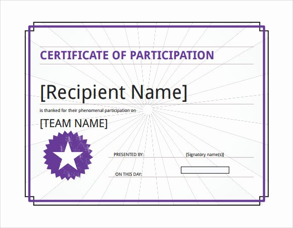 Talent Show Participation Certificate Fresh 14 Microsoft Certificate Templates Download Free