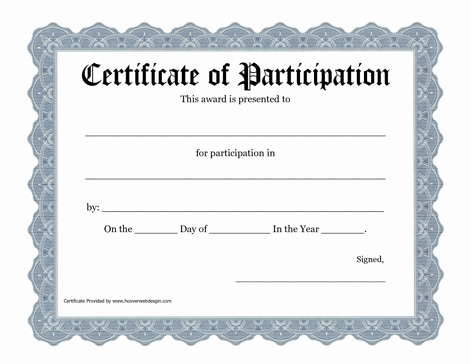 Talent Show Participation Certificate Inspirational Certificate Participation Template