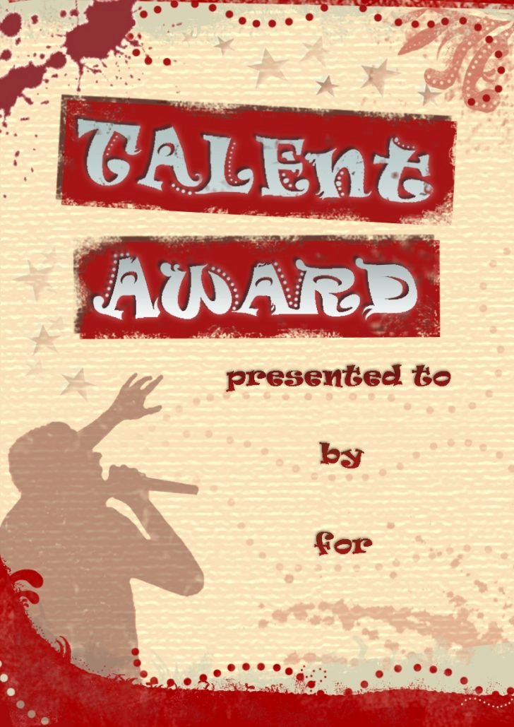 Talent Show Participation Certificate Inspirational Certificate Talent Show Certificate