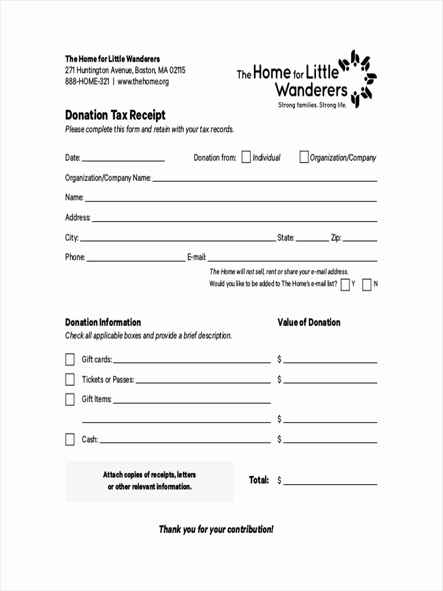 Tax Deductible Donation Receipt Template Luxury 9 Donation Receipts Examples &amp; Samples