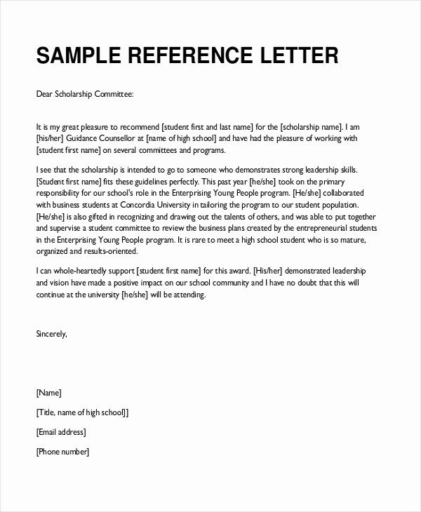 Teacher Letter Of Recommendation Samples Fresh Sample Teacher Re Mendation Letter 8 Free Documents