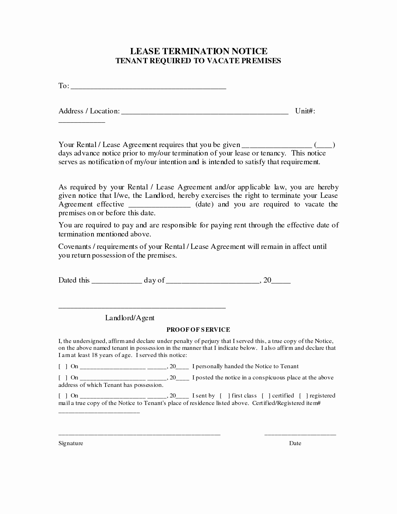 Tenant Buyout Agreement Unique Rental Agreement Termination Letter Sample Lease From