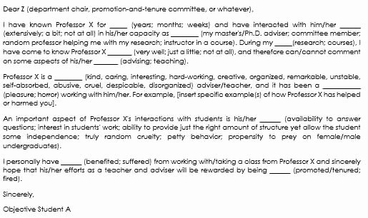 Tenure Recommendation Letter From Student Awesome 10 Letter Of Support Samples to Support Projects or