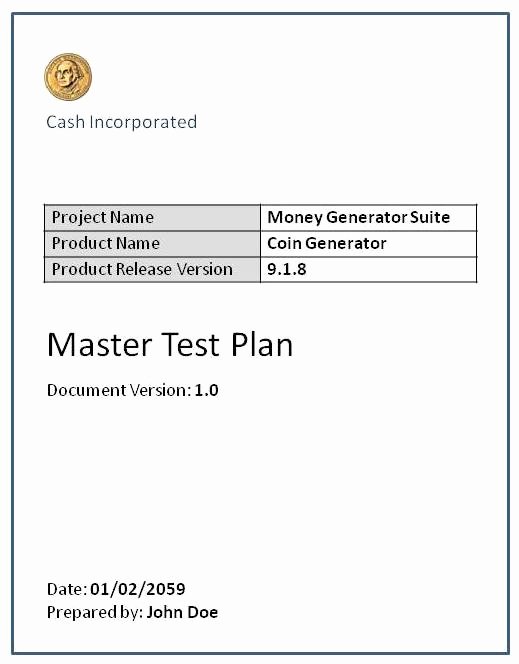 Test Plan Document Template Elegant Test Plan software Testing Fundamentals