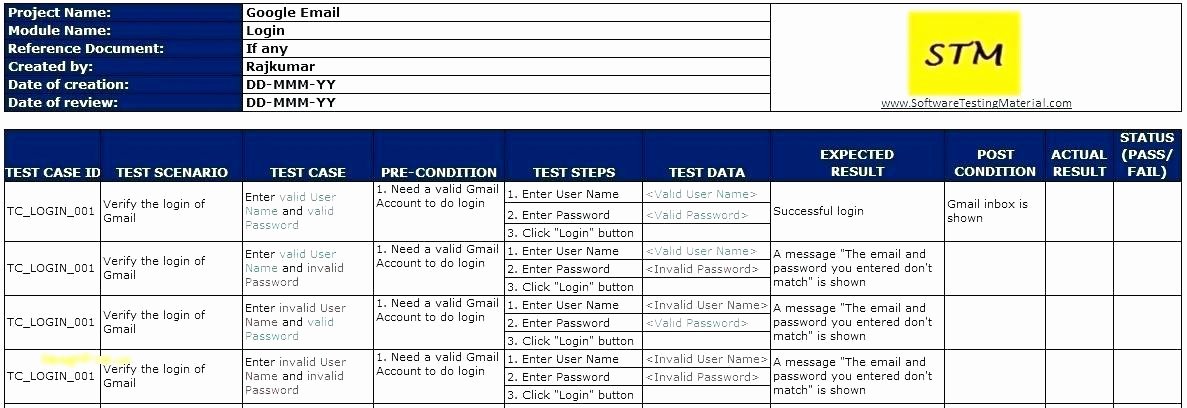 Test Plan Template Excel Awesome Use Case Test Plan Template Acceptance Test Plan Apple