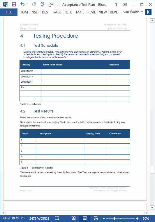 Test Plan Template Word Awesome software Testing Templates – 50 Word &amp; 27 Excel