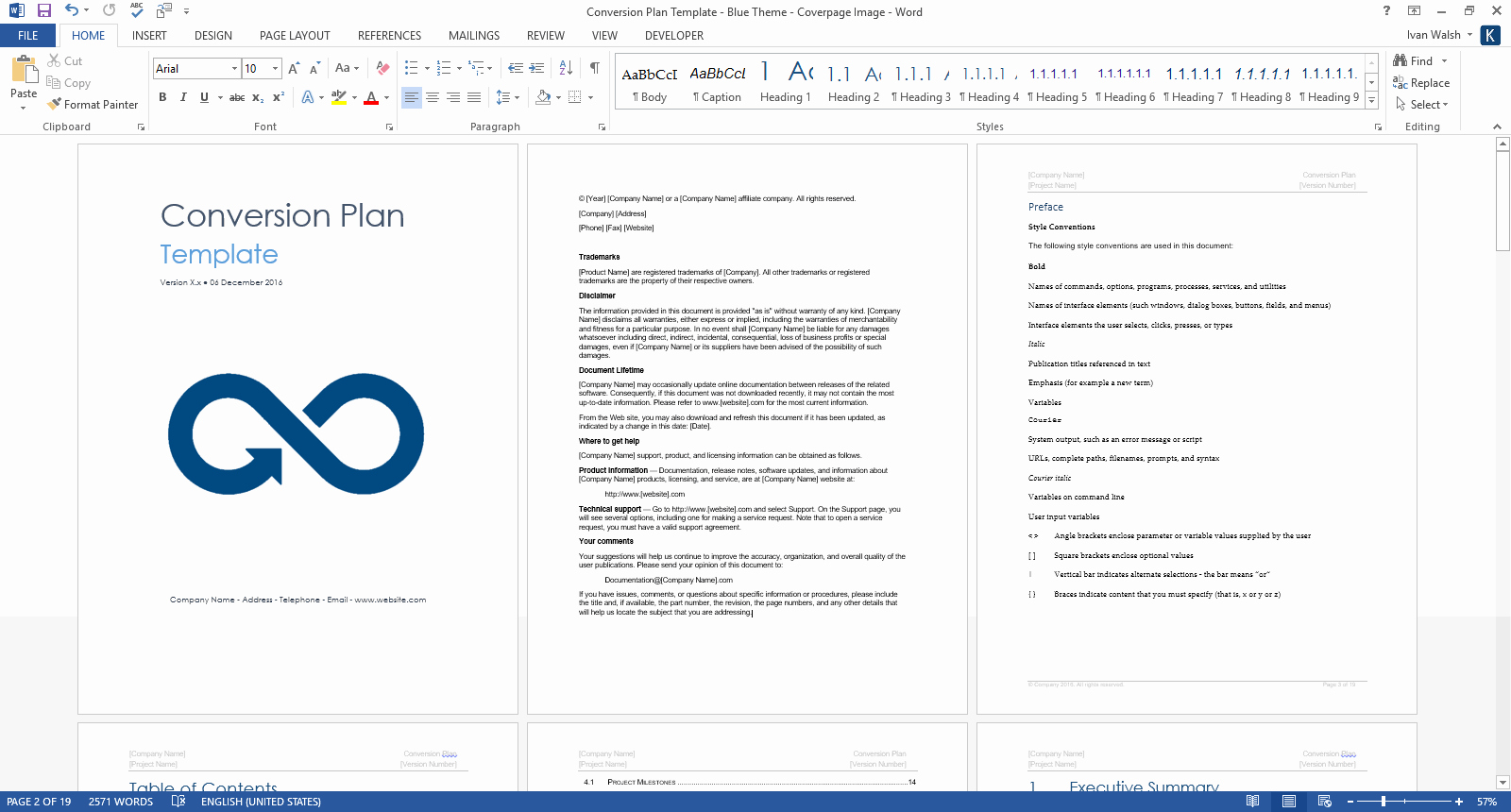 Test Plan Template Word New Conversion Plan Template – Download 19 Page Ms Word Sample