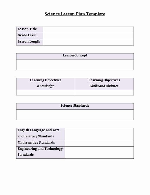 Texas Lesson Plan Template Fresh Science Lesson Plan Template