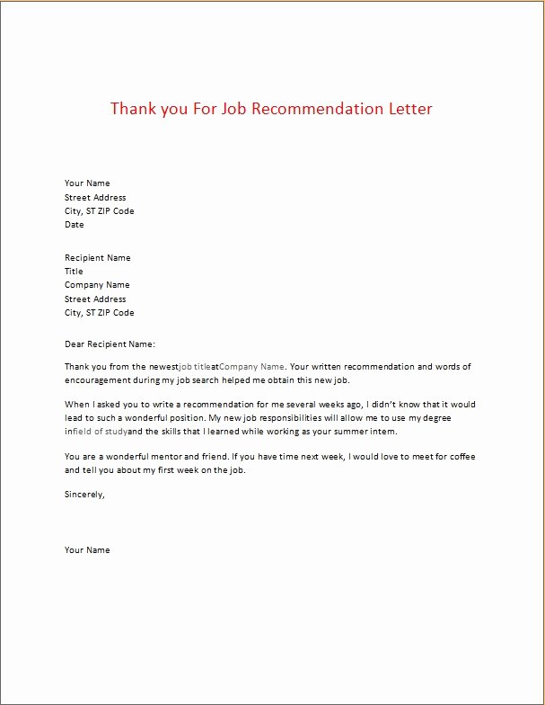 Thank You Letter Of Recommendation Unique Appreciation Thank You Letters
