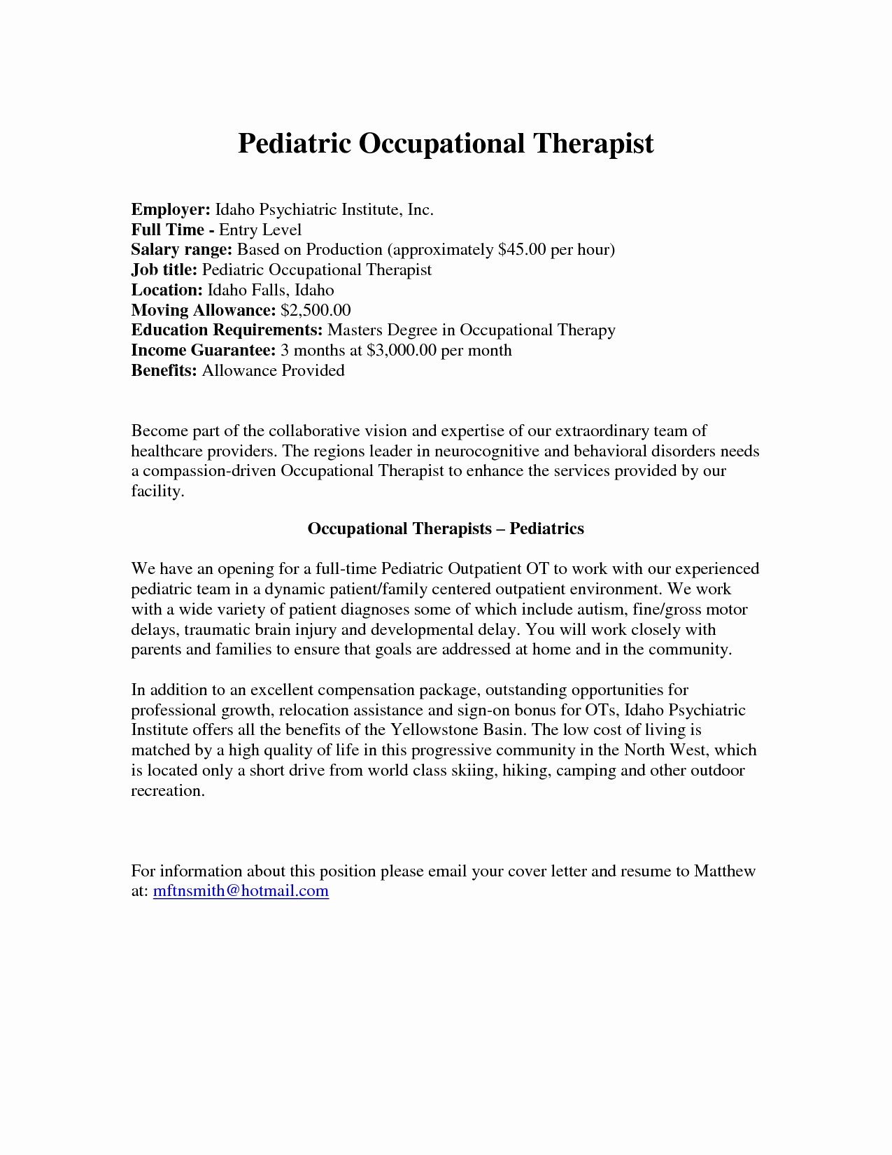 Therapist Marketing Letter Template Elegant Resume and Template Physical therapist Resume Sample