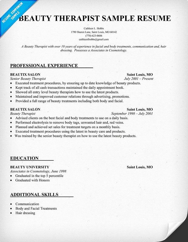 Therapist Marketing Letter Template New Beauty Resume Sample