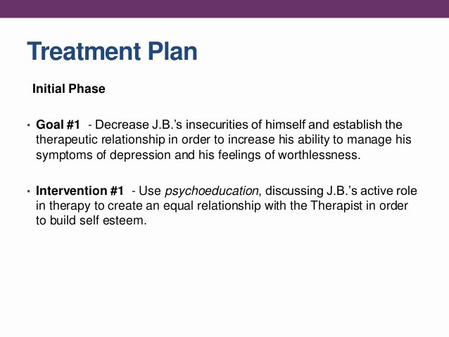 Therapy Treatment Plan Template Best Of Individual therapy W Case Study