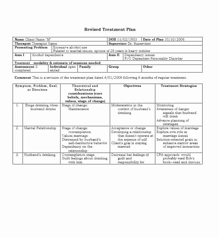 Therapy Treatment Plan Template Inspirational Massage Treatment Plan Templates
