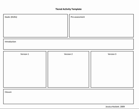 Tiered Lesson Plan Template Luxury Templates On Pinterest