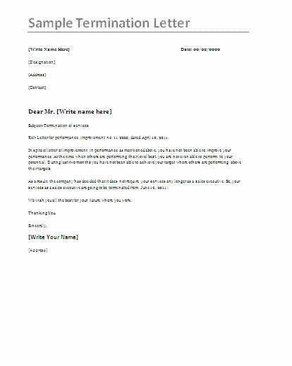 Timeshare Cancellation Letter Inspirational Printable Sample Termination Letter Sample form