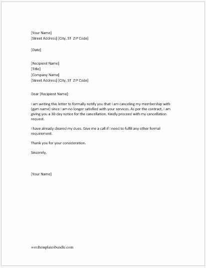 Timeshare Cancellation Letter Sample Unique Sample Letter to Freeze Gym Membership