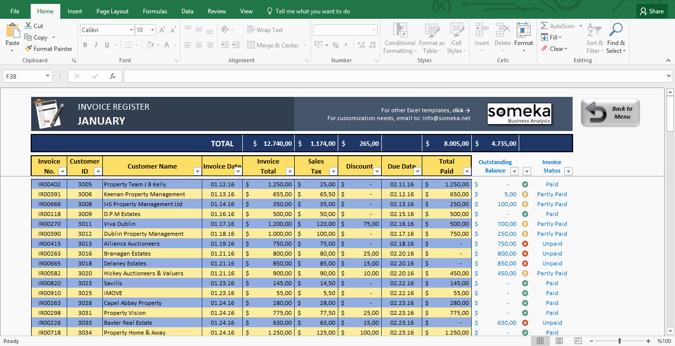 Track Invoices and Payments Excel Awesome Invoice Tracker Free Excel Template for Small Business