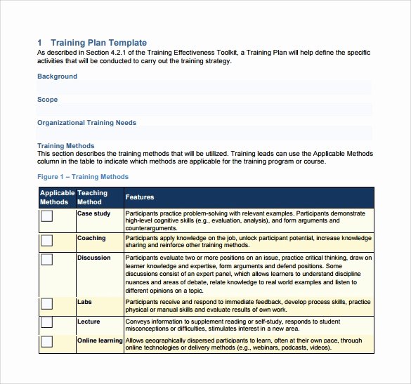 Training Plan Template Word New Training Plan Template 16 Download Free Documents In