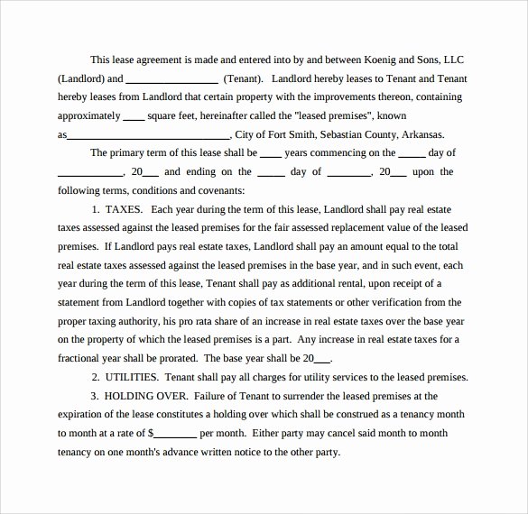 Triple Lease Agreement Awesome 8 Triple Net Lease form Templates to Download
