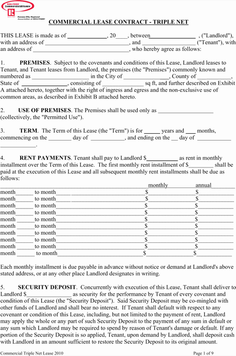 Triple Lease Agreement Awesome Download Kansas Rental Agreement for Free formtemplate
