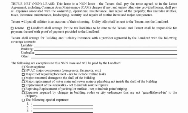 Triple Lease Agreement New Triple Lease Agreement forms Excellent Triple Net Lease