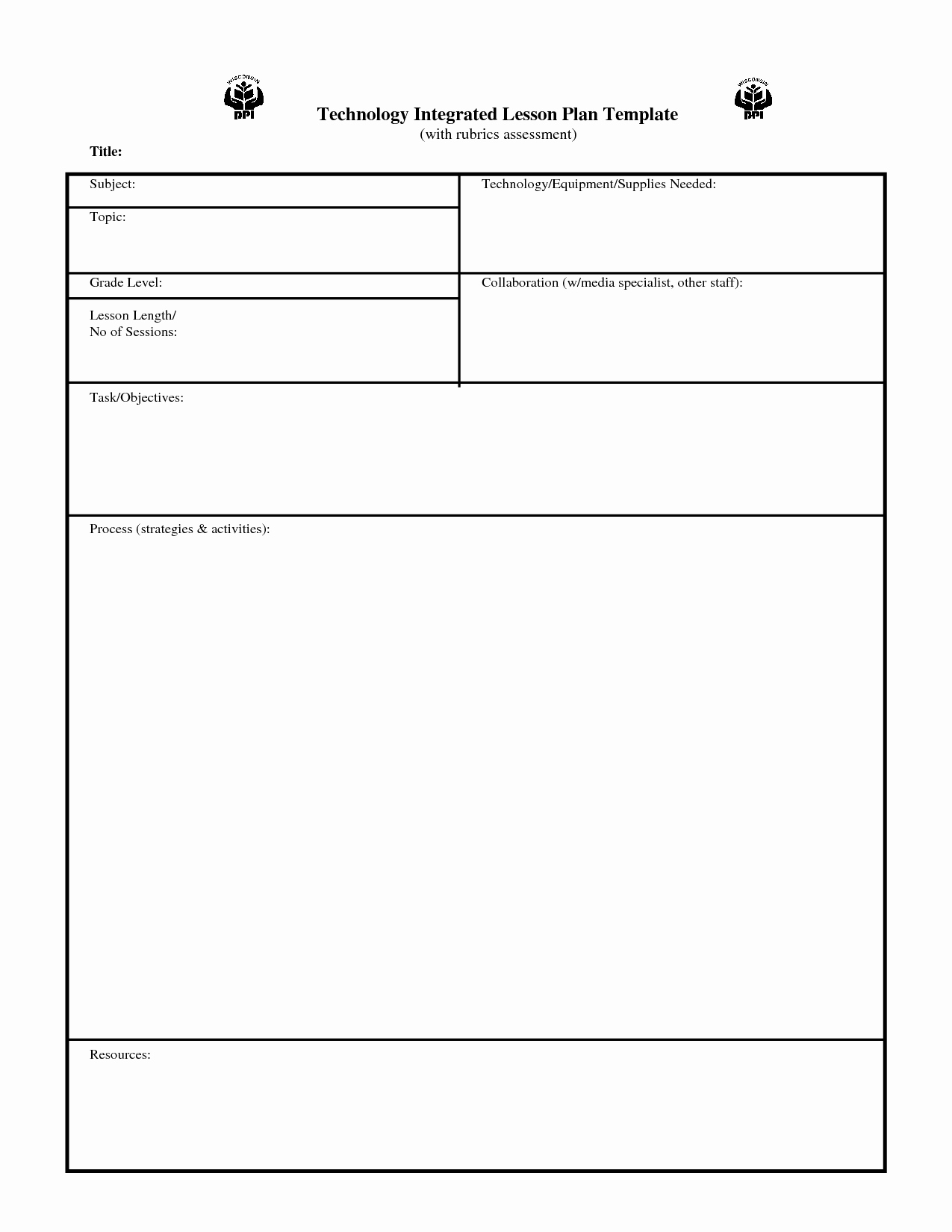 Tutoring Lesson Plan Template Elegant This Blank Customizable Printable Lesson Plan form is