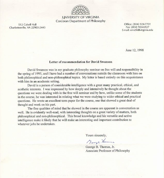 Uc Letter Of Recommendation Awesome About David Swanson – Let S Try Democracy